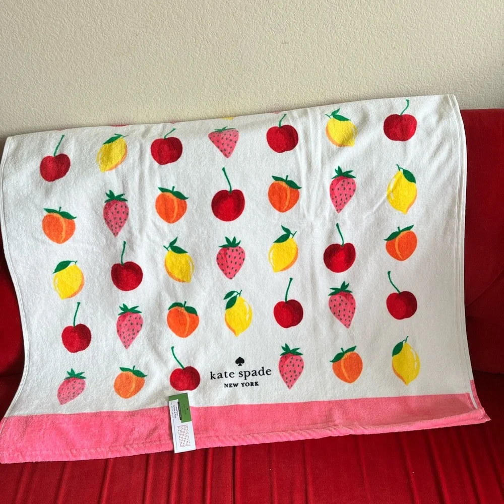 kate spade fruit beach towel NWT